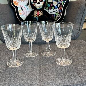 WATERFORD CRYSTAL LISMORE 6 oz WINE GLASSES 5 7/8" EXCELLENT